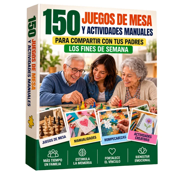 Caja de 150 juegos de mesa y actividades manuales para compartir con tus padres